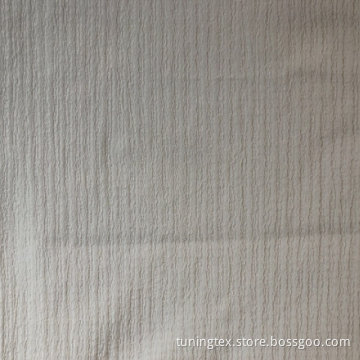 Vertical Stripe Knitted Crinkle Fabric